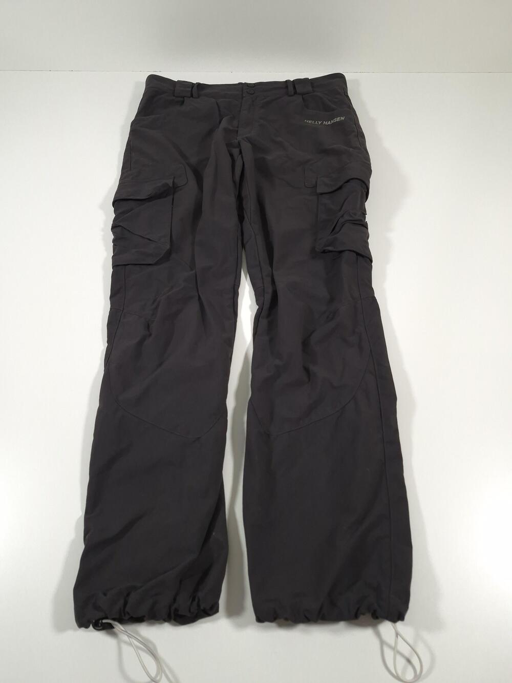 Helly Hansen Odin Rain Pants Mens 34x32 Black Nylon Hiking Pockets Cargo